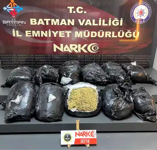 Batman'da 11 Kilo Skunk Operasyonu: 4 Tutuklama
