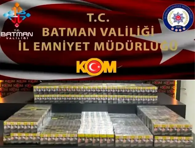 Batman'da 1940 Paket Kaçak Sigara Ele Geçirildi